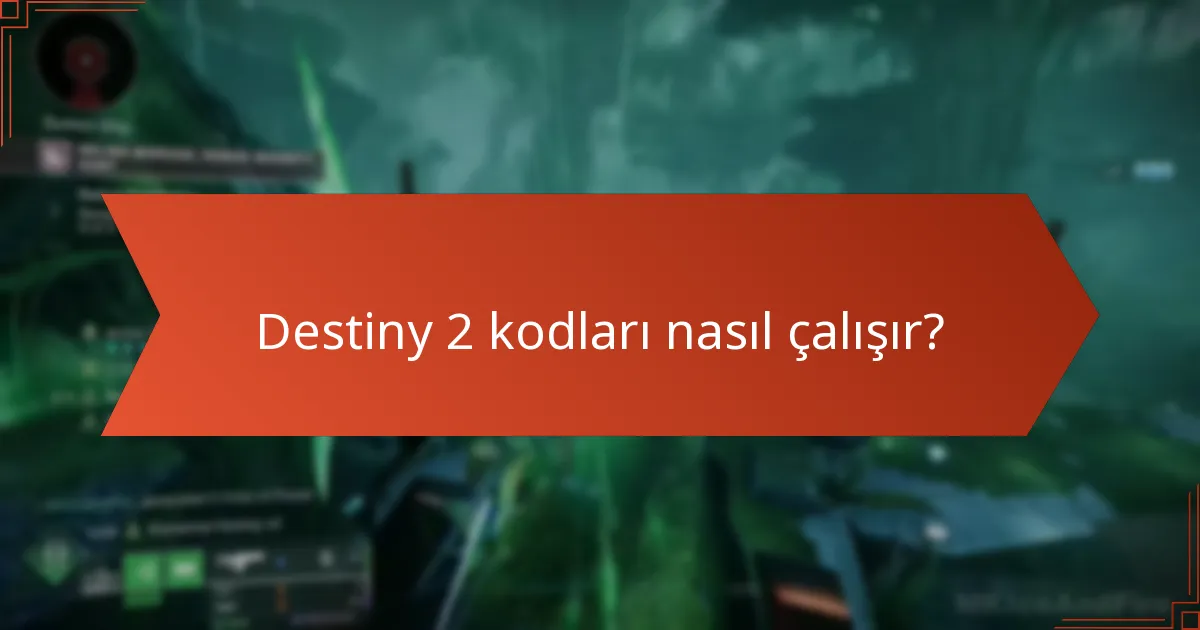 Destiny 2 kodları nasıl çalışır?