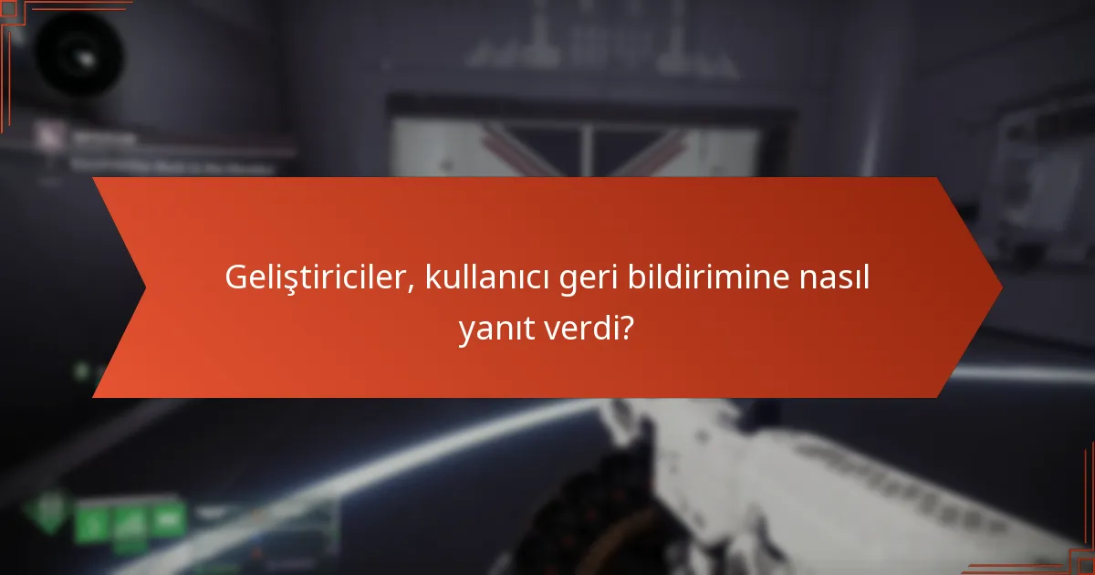 Geliştiriciler, kullanıcı geri bildirimine nasıl yanıt verdi?